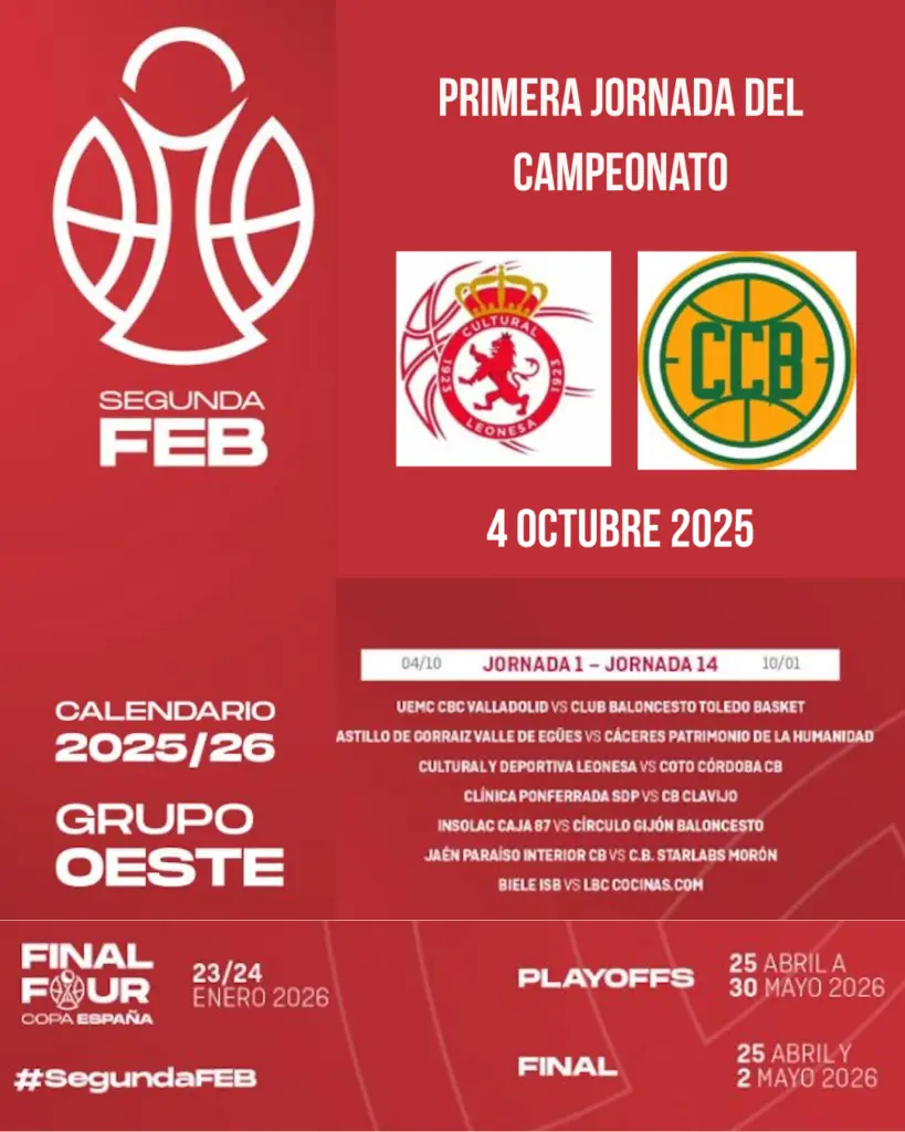 CCB ARRANCA LA TEMPORADA ANTE CULTURAL Y DEPORTIVA LEONESA COMO VISITANTE attachment 688ca5ef80f5b369faf5de90